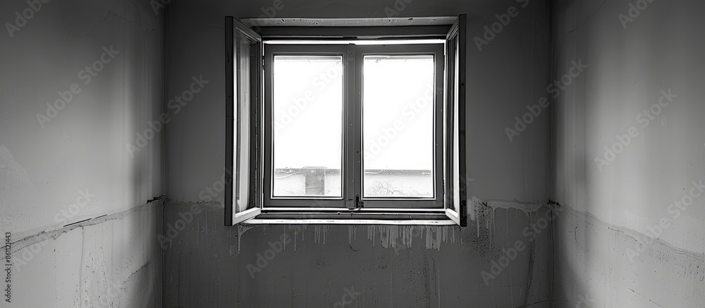 Poster the usual window. copy space image. place for adding text and design