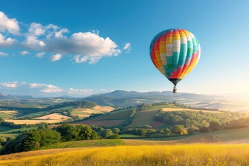 Naklejka premium High in the Sky: The Allure of Hot Air Balloon Adventures