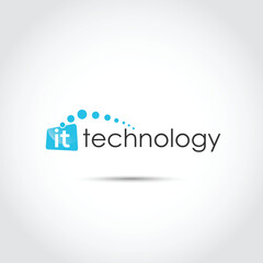 IT Technology Logo Design. Vector Illustrator