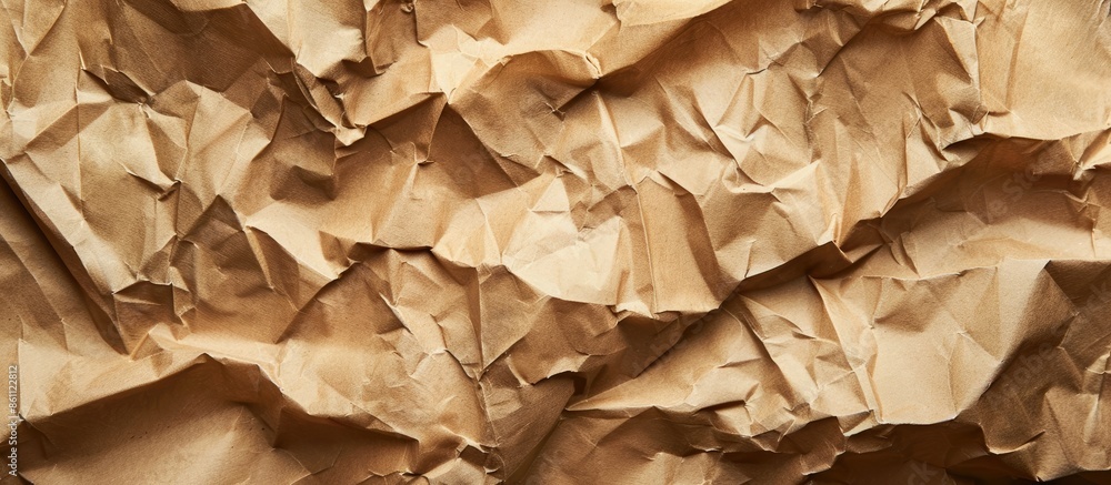 Poster kraft paper wrinkled texture. paper ragged edge background pastel background. copy space image. plac