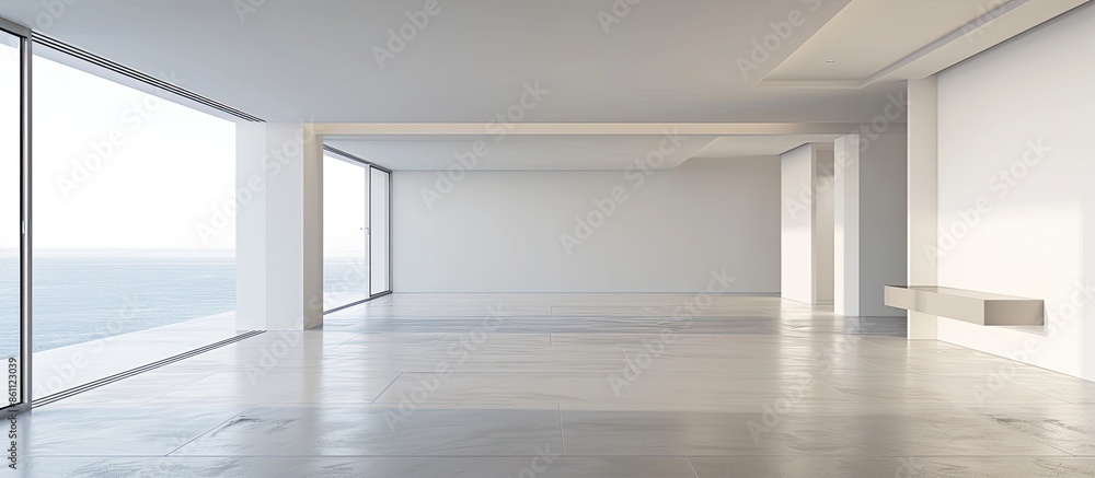 Poster interior of spacious home . copy space image. place for adding text and design
