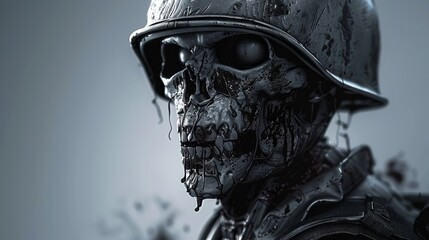 Hyperrealistic 3d Zombie Soldier