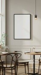 Fototapeta premium Restaurant Interior Poster Mockup Generative AI