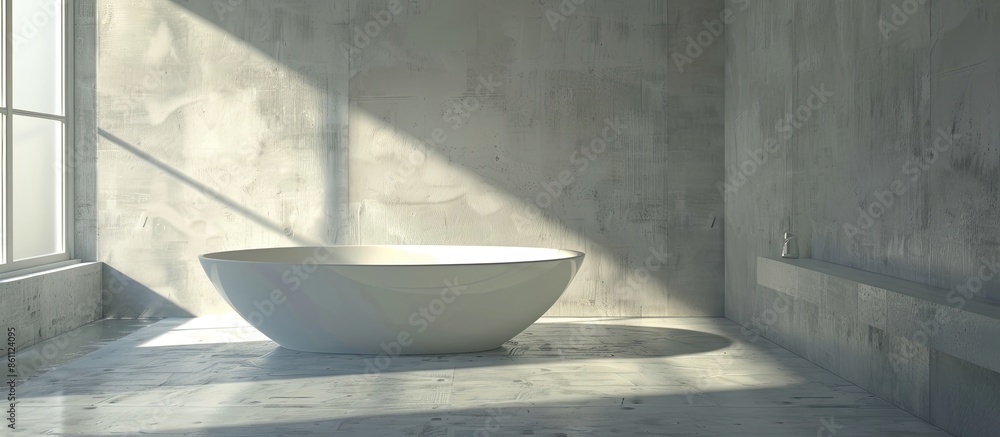 Poster bathroom interior. copy space image. place for adding text and design
