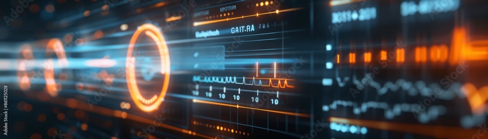 Poster a sleek digital dashboard presents a credit report marked with bankruptcy, integrated into a futuris