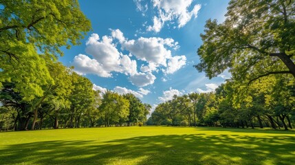 Obraz premium Serenity Found in a Lush Park Landscape Generative AI