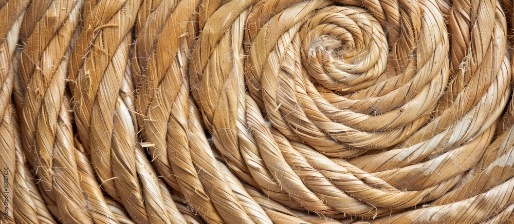 Poster detail of natural eco-friendly vegetable fiber tray with spiral pattern close up, top view. copy spa