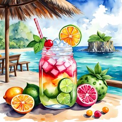 cocktail on the beach