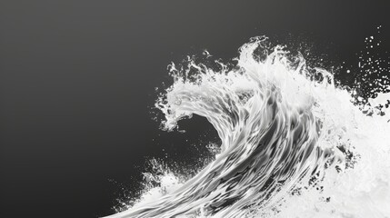 Obraz premium Dramatic Wave Close-Up for Ocean or Beach Themed Designs Generative AI