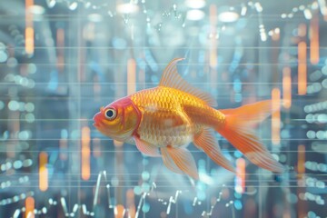 Fototapeta premium A fish swimming in a fish tank with a blurry background