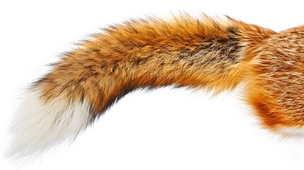 Fox Tail Isolated on White Background. 
