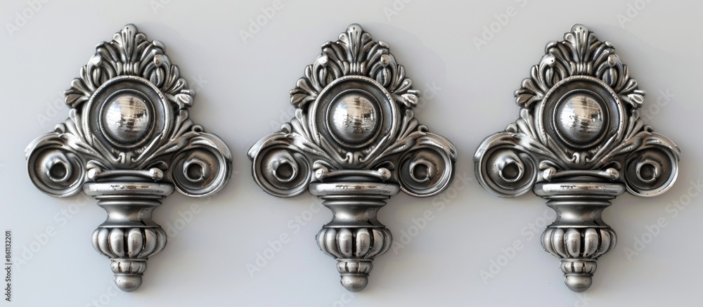 Poster three finials for metal cornices. three ending for curtain eaves. three ending plug for cornices. co