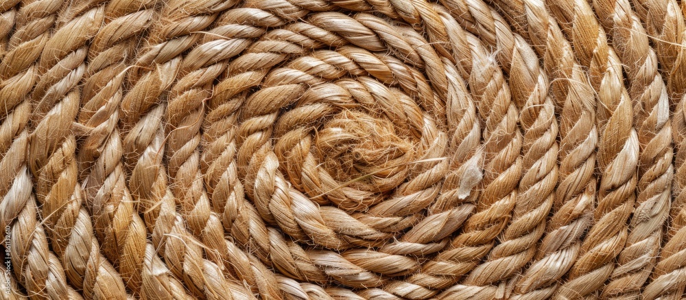 Poster detail of natural eco-friendly vegetable fiber tray with spiral pattern close up, top view. copy spa