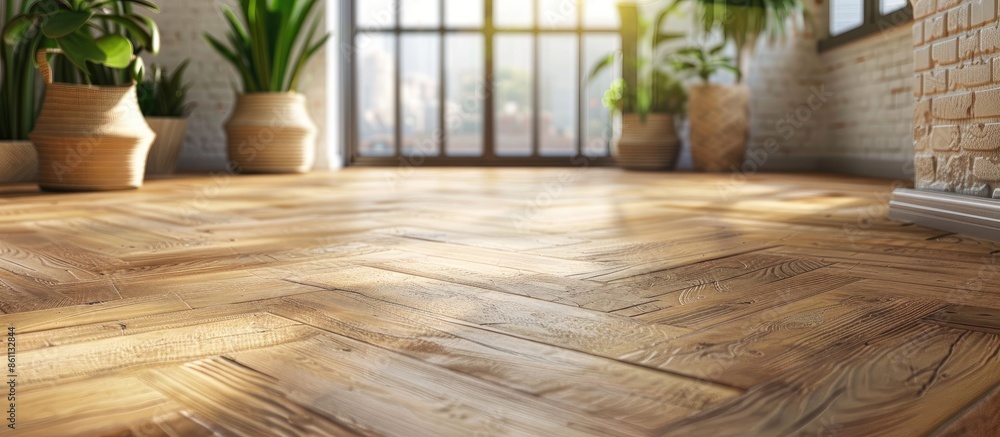 Poster laminate wood parquet floor texture background. copy space image. place for adding text and design