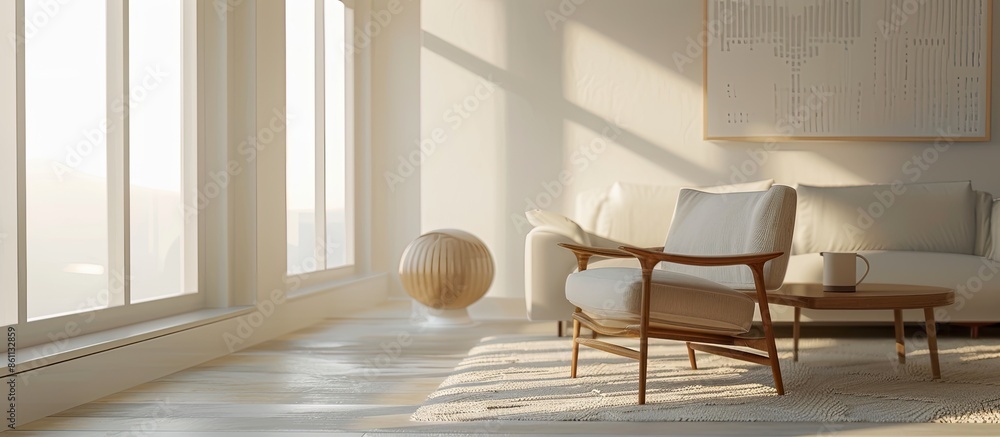 Poster detail of home interior furniture . copy space image. place for adding text and design