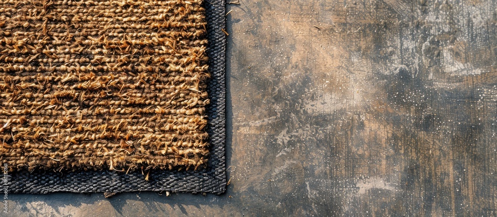 Poster doormat texture. copy space image. place for adding text and design