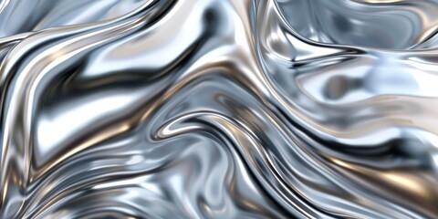 fabric with silver sheen and wave pattern representing elegant material concept