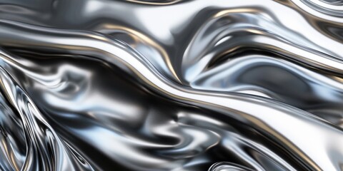 silver sheen fabric showcasing elegant material concept with wave pattern