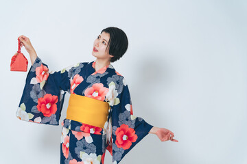 浴衣を着た女性のポートレート