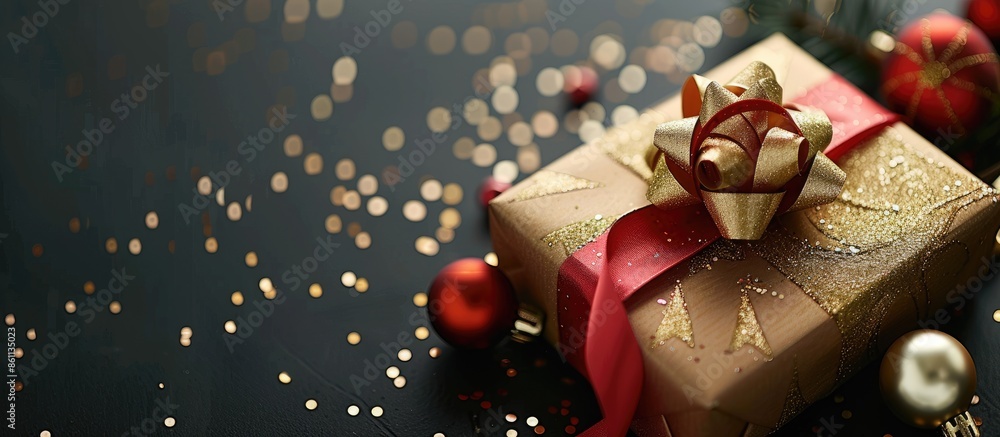 Poster christmas gift. copy space image. place for adding text and design