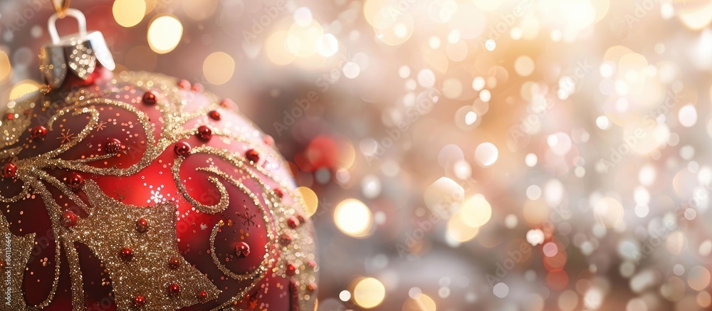 Aufkleber christmas ball and xmas time . copy space image. place for adding text and design