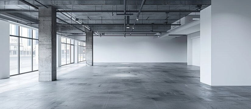 Empty room architecture building space. Copy space image. Place for adding text and design