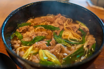 松坂牛肉とわけぎのにゅうめん