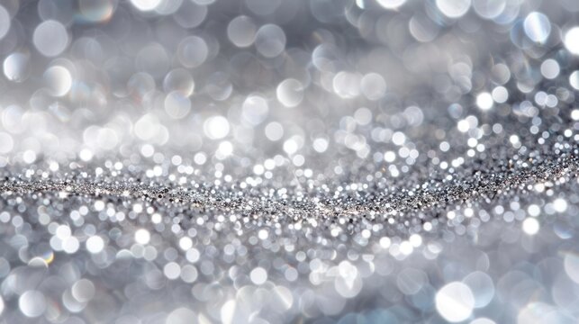 Shimmering Silver Sparkle. Elegant and glamorous background with glittering silver texture
