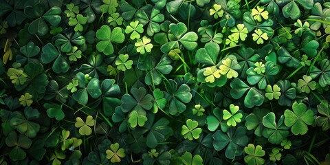 Lucky Shamrocks. St. Patrick's Day celebration concept