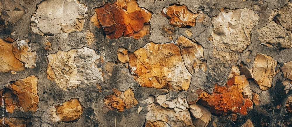 Poster old stone texture for background,abstract,vintage and retro style. copy space image. place for addin