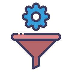 Obraz premium funnel with gear setting icon