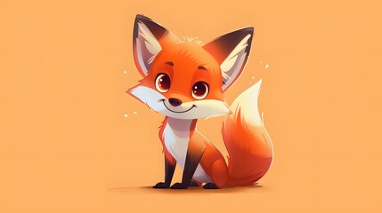 Obraz premium Cute fox cartoon. 