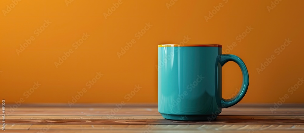 Poster retro mug . copy space image. place for adding text and design