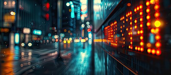Obraz premium display stock market numbers in a street. Copy space image. Place for adding text or design