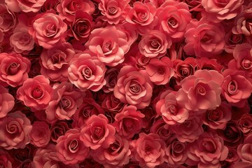 Fototapeta premium Elegant Roses Blossoming. Romantic and Delicate Floral Background