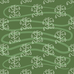 Wavy Green and Yellow Pattern