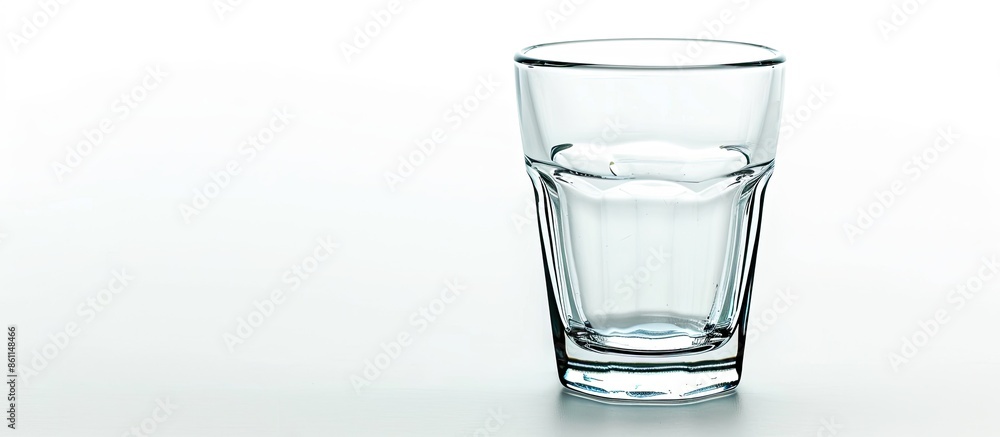 Poster emty glass isolated on white background. copy space image. place for adding text or design