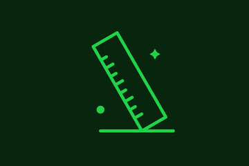 ruler illustration in flat style design. Vector illustration.