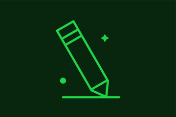  pen illustration in flat style design. Vector illustration.