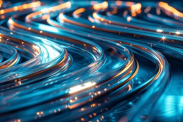 image of abstract twisted looped roads visualizing endless traffic and speed.