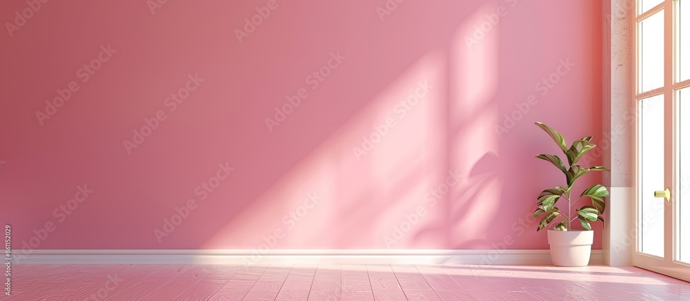 Poster welcome home white words pink background. copy space image. place for adding text and design