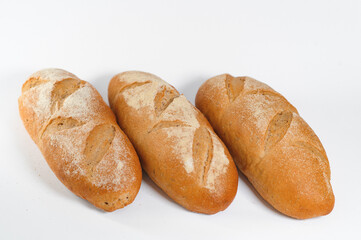 breads isolated on white background