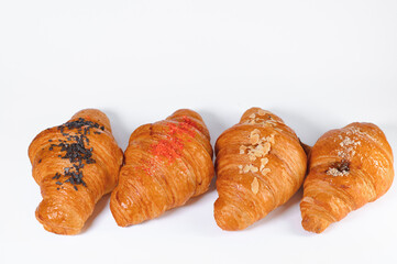 Croissants isolated on white background