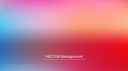 Smooth and blurry colorful gradient mesh background. Modern bright rainbow colors. Easy editable soft colored vector banner template. Premium quality