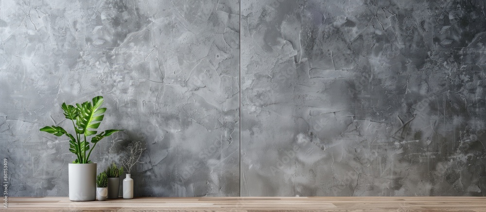 Aufkleber adhesive mix and tile on wall indoors. copy space image. place for adding text and design