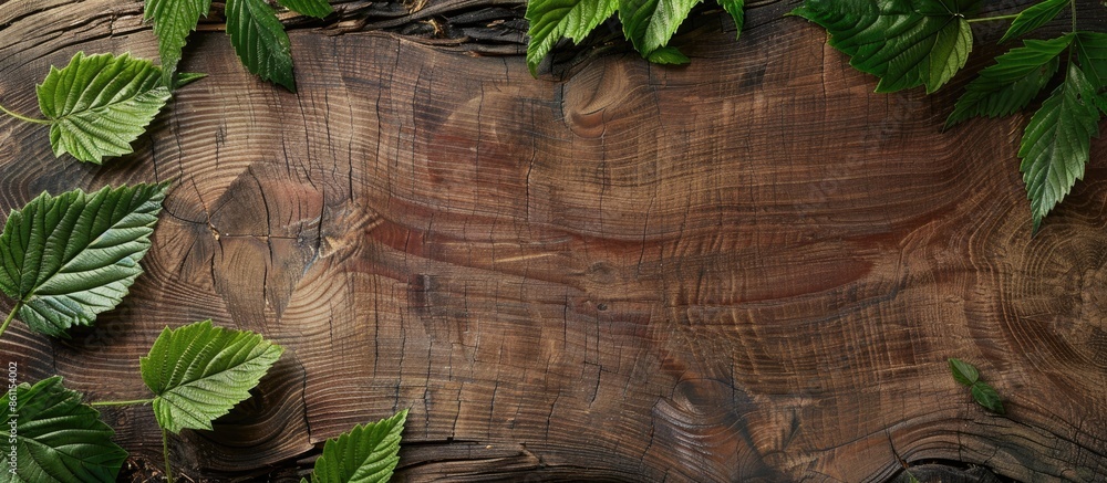Poster elm smooth leaved european. smooth elm leaved light high quality texture. copy space image. place fo
