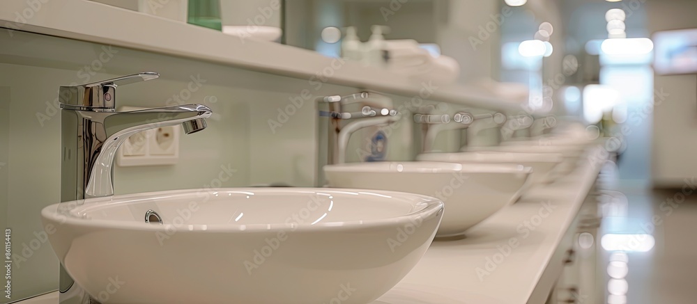 Poster Sink in dental office. Copy space image. Place for adding text and design