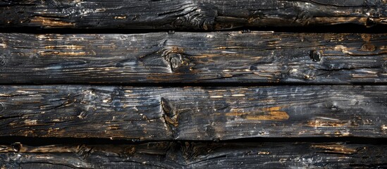 Rustic old wooden logs texture natural background. Dark wood background natural texture. Vintage grey pattern for decoration design. Home decor. Copy space.