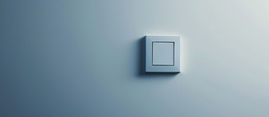 switch, old light switch on white wall. Copy space image. Place for adding text and design