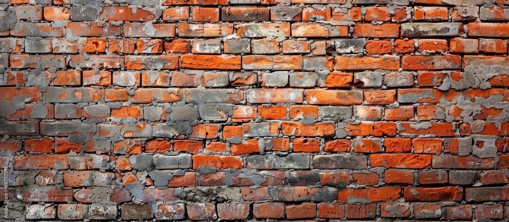 Poster background of old vintage brick wall. copy space image. place for adding text and design